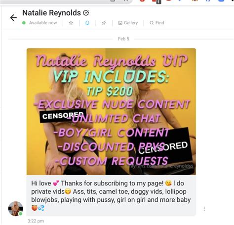 natalie reynolds only fans pictures|Natalie Reynolds OnlyFans, Instagram & TikTok